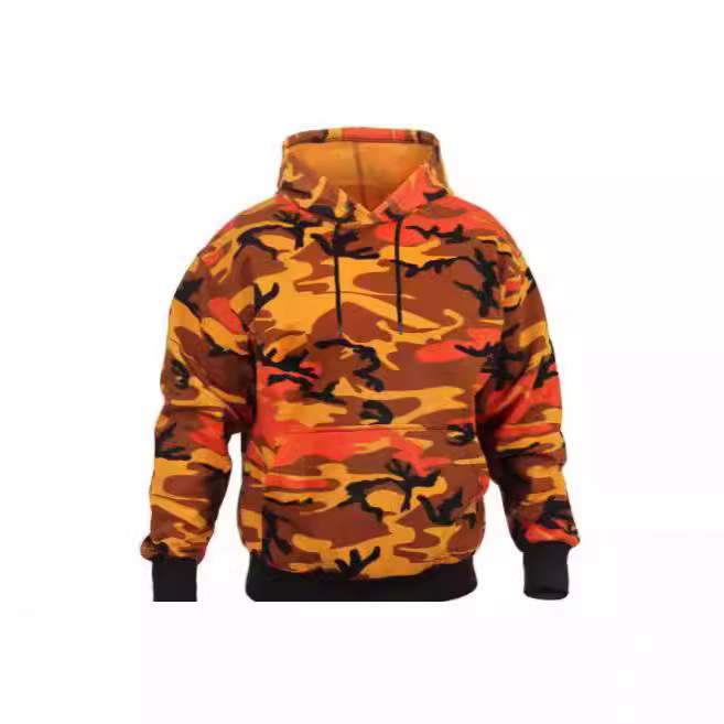 Mens Casual Camo Hoodie Top - Image 7