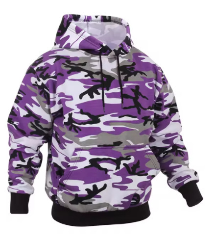 Mens Casual Camo Hoodie Top - Image 3