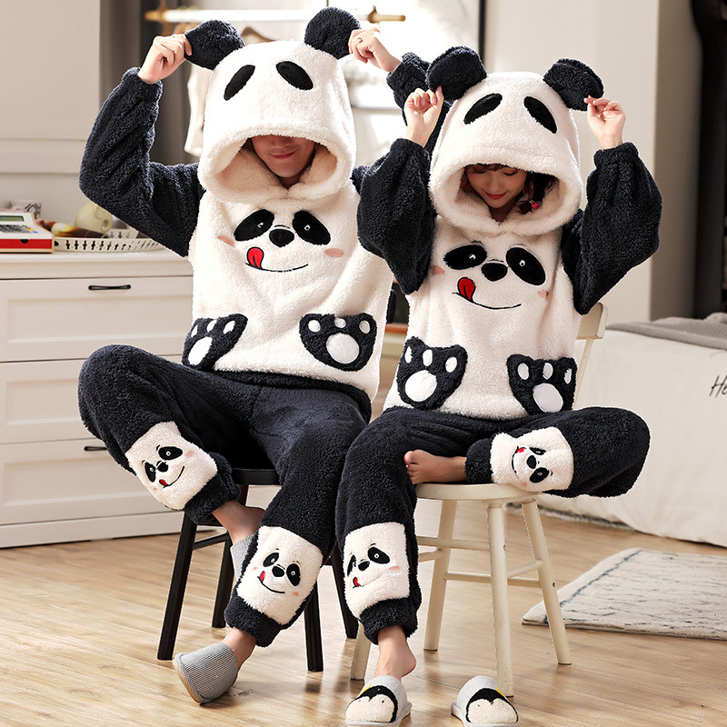 Fashion Hooded Coral Fleece Casual Loungewear Set - Image 3