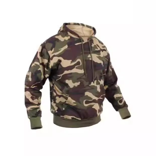 Mens Casual Camo Hoodie Top - Image 6