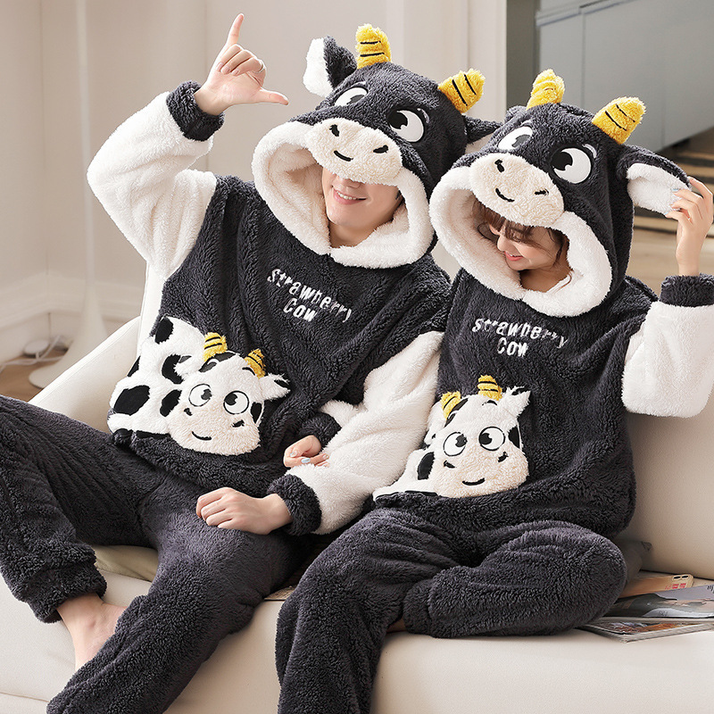 Fashion Hooded Coral Fleece Casual Loungewear Set - Image 6