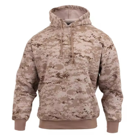 Mens Casual Camo Hoodie Top - Image 2