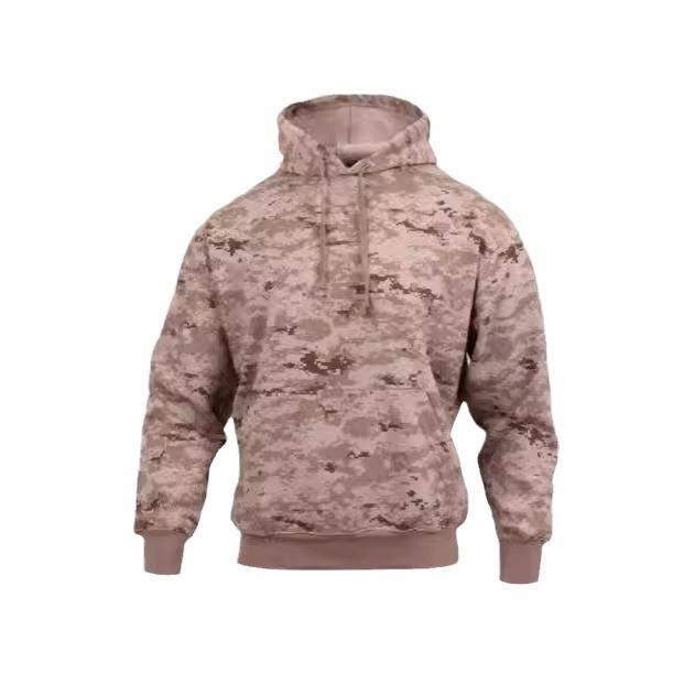 Mens Casual Camo Hoodie Top - Image 5